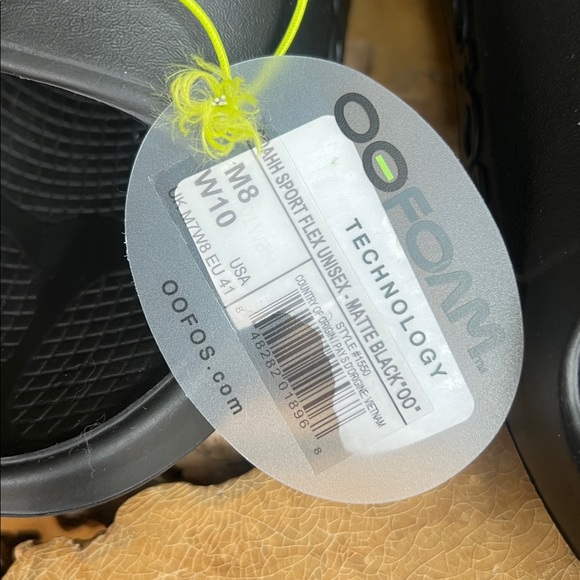 NWT Unisex Men Women OOAHH SPORT FLEX RecoverySANDAL SLIDE Matte Black M8 W10 - Picture 13 of 14